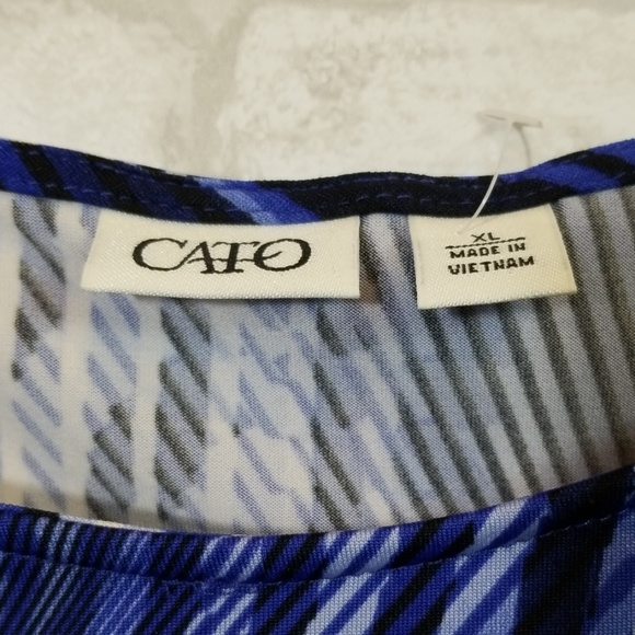 Cato blue asymmetrical blouse size XL - Picture 3 of 6